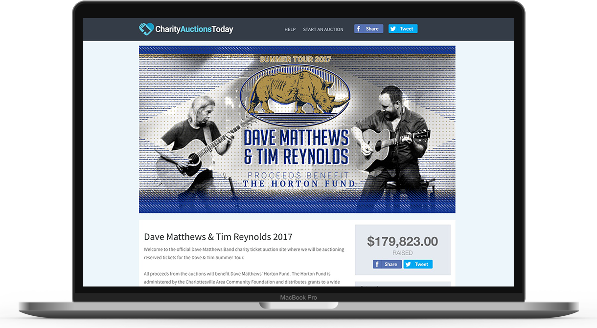 Make beautiful online auctions for your charity with only a few clicks